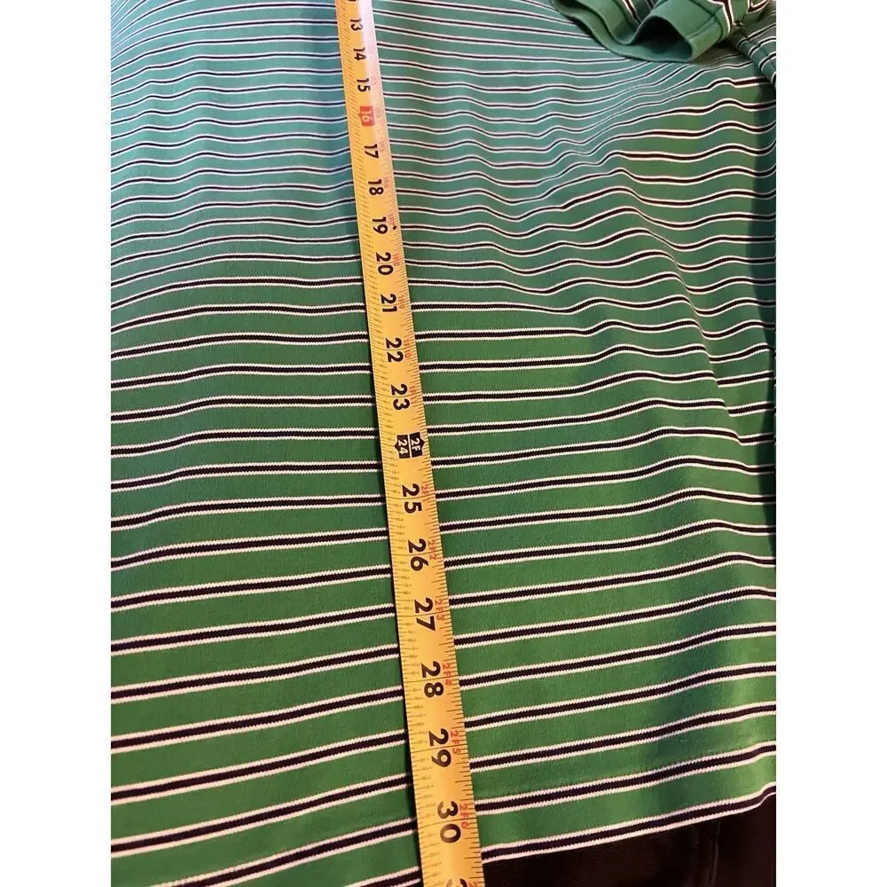 Ralph Lauren Polo Men XL Green White Stripped LOGO